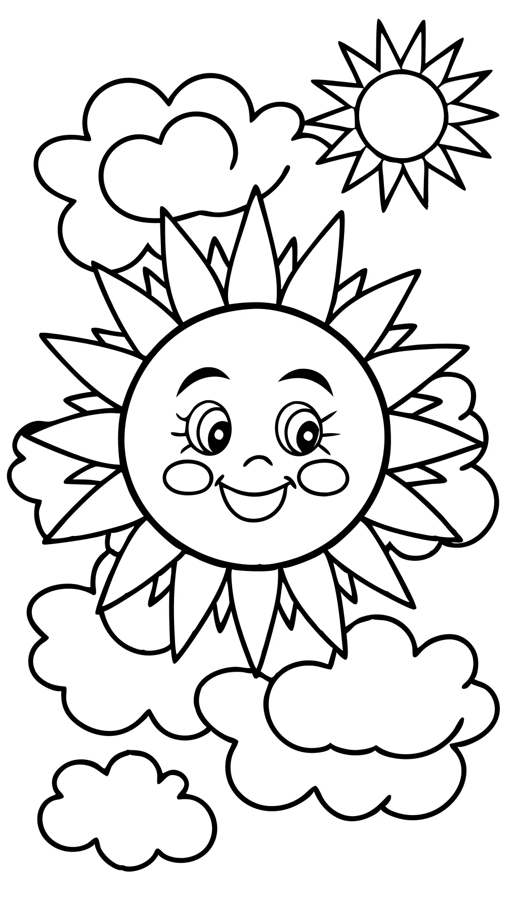 sun coloring page printable